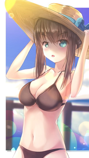 151「水着の女の子」 9月4日　フォロワー2000人突破記念イラスト